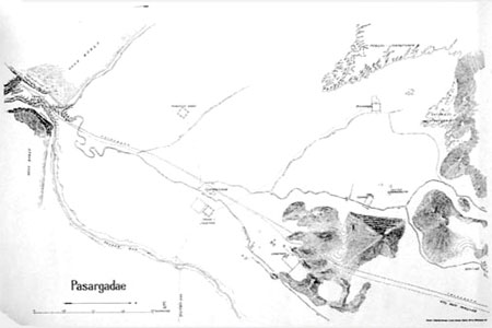 Relevé du site et des environs en 1938 par E. Herzfeld et Friedrich Krefter.