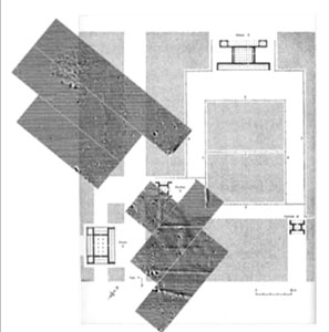 L'image géophysique complète le réseau de canaux dans le jardin royal. D'autres structures restent à interpréter.