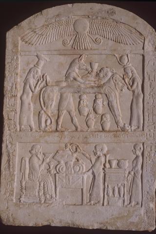 Stèle funéraire de Djedherbès à Saqqara