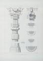 Persépolis, Takht-i-Djemchid, portique n° 1, détails de colonnes (t. 2, pl. 75)