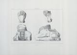 Persépolis, Takht-i-Djemchid, portique n° 1, fragments de chapiteaux (t. 2, pl. 76)