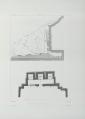 Persépolis, Takht-i-Djemchid, monument n° 10, plan, coupe (t. 3, pl. 163)